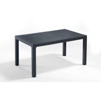 Classi 90 x 150cm Table Rattan Grey